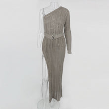 Load image into Gallery viewer, Crochet one shoulder beach long dress sexy women - BeautySwimsuit